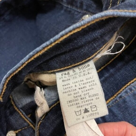 Rag & Bone Heritage Dark Wash High Rise Skinny Jeans – 27 - Picture 9 of 15